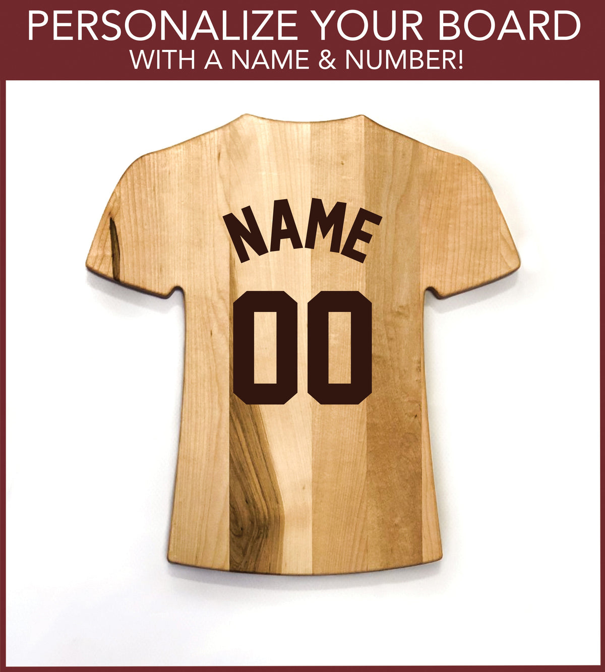 Arizona Diamondbacks Team Jersey Cutting Board | Customize With Your Name & Number | Add a Personalized Note
