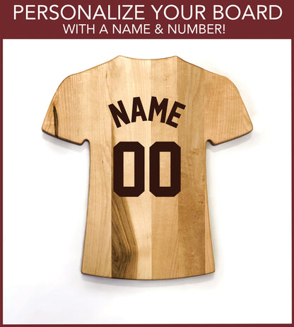 Arizona Diamondbacks Team Jersey Cutting Board | Customize With Your Name & Number | Add a Personalized Note