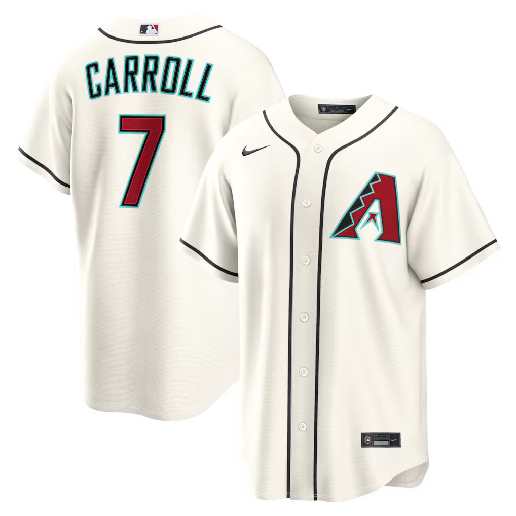 Arizona Diamondbacks Nike MLB Replica Home Jersey - White - Corbin Carroll - Mens