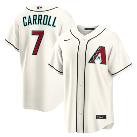 Arizona Diamondbacks Nike MLB Replica Home Jersey - White - Corbin Carroll - Mens