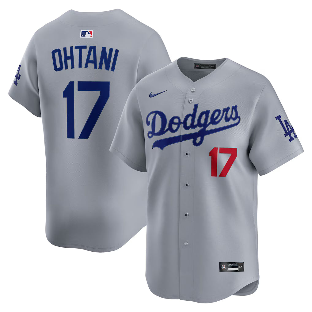 Los Angeles Dodgers Nike MLB Limited Alternate Jersey - Gray - Shohei Ohtani - Mens