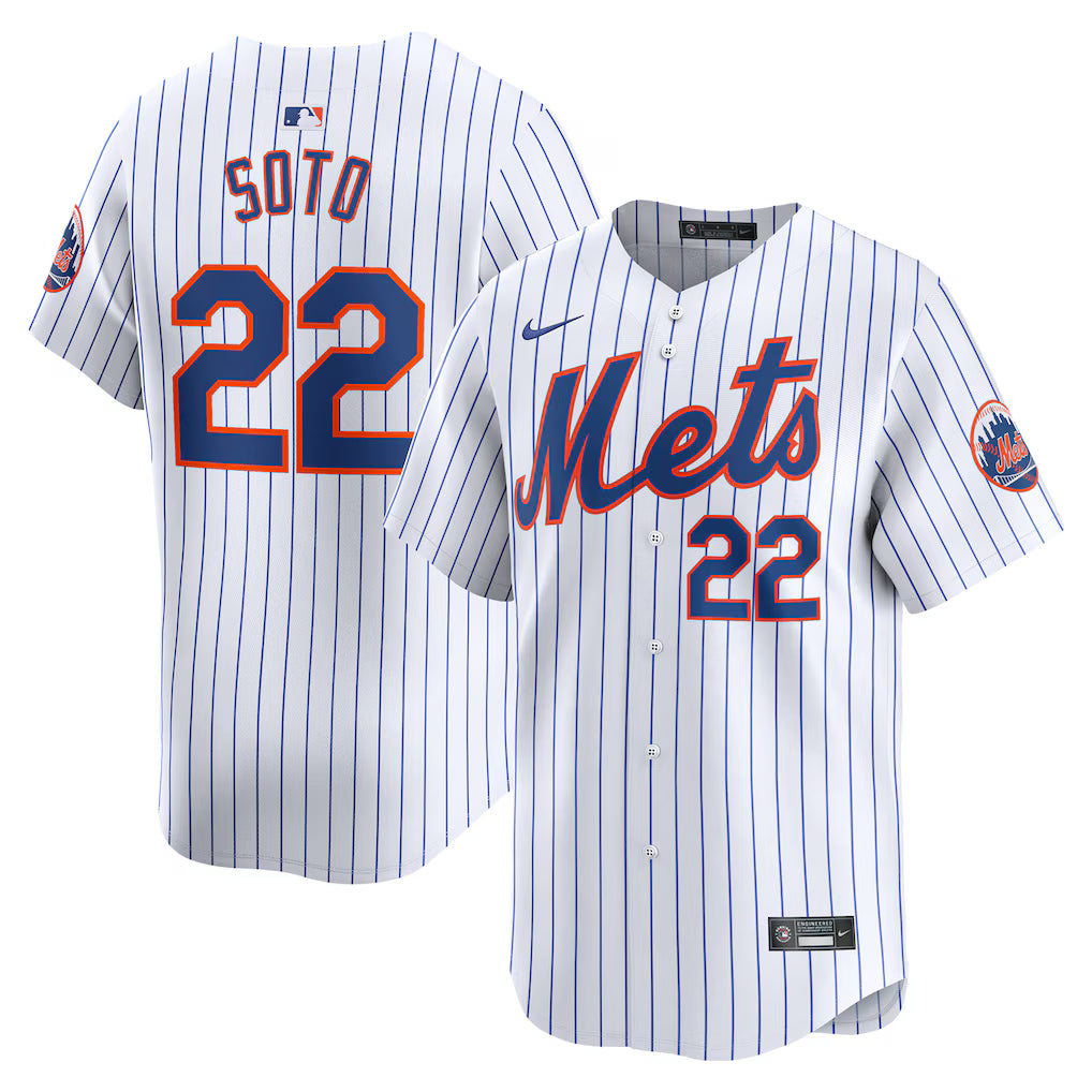 New York Mets Nike MLB Limited Home Jersey - White - Juan Soto - Mens