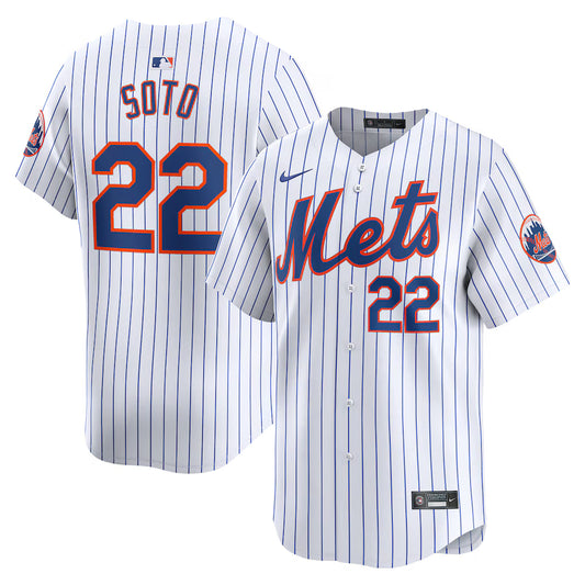 New York Mets Nike MLB Limited Home Jersey - White - Juan Soto - Mens